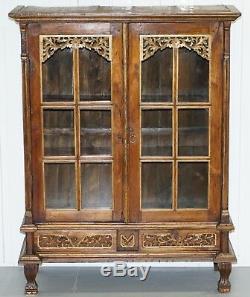 Stunning Hand Carved Antique French Louis 18th -19th Century Bookcase Cabinet