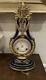 V&a Louis Xvi Marie Antoinette Ormolu Lyre Mantel Clock With Key Antique Style