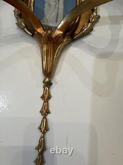 VERY RARE Pair French Louis XVI Bronze Wedgwood Sconces 19th Century Jasperware