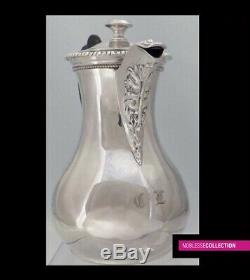 VEYRAT ANTIQUE 1890s FRENCH STERLING SILVER COFFEE POT Louis XV Minerva 950/1000