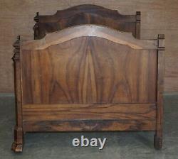 Very Rare Antique Circa 1835 Rosewood French Louis Philippe Alcove Daybed Frame