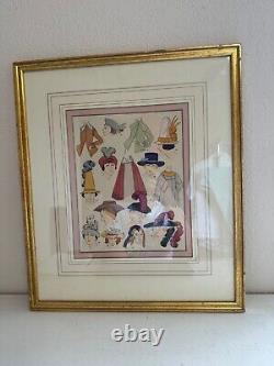 Vintage Antique French Fashion Print From Paul Louis de Giafferi Book