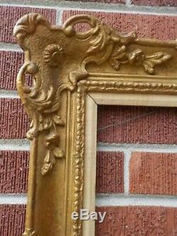 Vintage FRENCH Louis STYLE Wood & GOLD Compo Picture FRAME 12 x 16 in. Fit