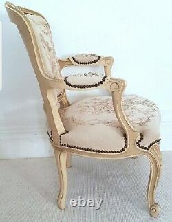 Vintage French Aubusson tapestry chair, Louis XV, antique chair, chateau
