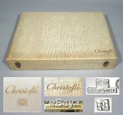 Vintage French Christofle Silver Plated Flatware Set, Marot Pattern, Louis XVI