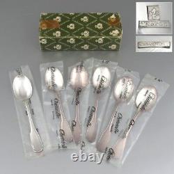 Vintage French Christofle Silverplate Ice Cream Spoons, Versailles Louis XIV