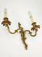 Vintage French Louis Xv Brass Wall Sconce Candles