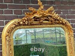 Vintage French Louis XVI Antique Gold Finish Full-Length Floor Mirror