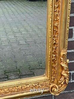 Vintage French Louis XVI Antique Gold Finish Full-Length Floor Mirror