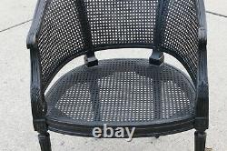 Vintage French Louis XVI Barrel Cane Side Chair