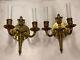 Vintage Petite French Louis Xv Style Brass Wall Sconce Sconces 2 Pair Available