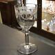 Vintage St. Louis Millet Crystal Wine Glass Garland Ribbon Design French Antique