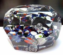 Wonderful Antique French St Louis Art Glass Faceted Paperweight