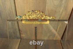 XL Antique French Nap III Gilt Brass Ribbon Beveled Glass Photo Frame Louis XVI